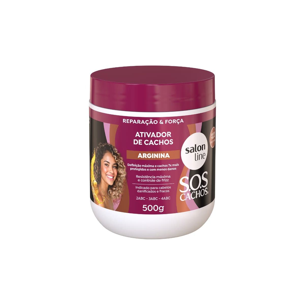 Ativador de Cachos SOS Cachos Arginina Reconstrução Salon Line 500g