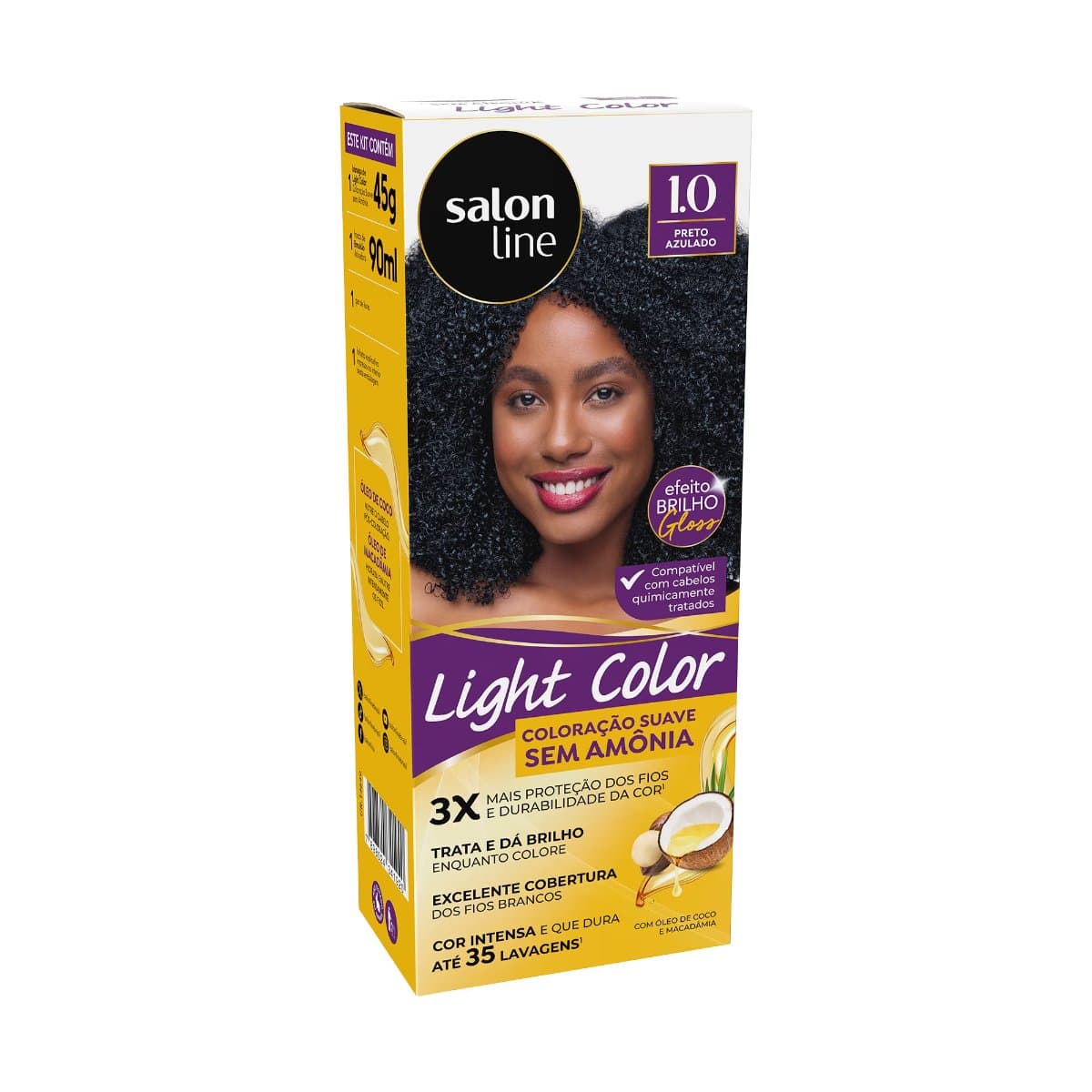 Coloração suave Light Color 1.0 Preto Azulado Salon Line