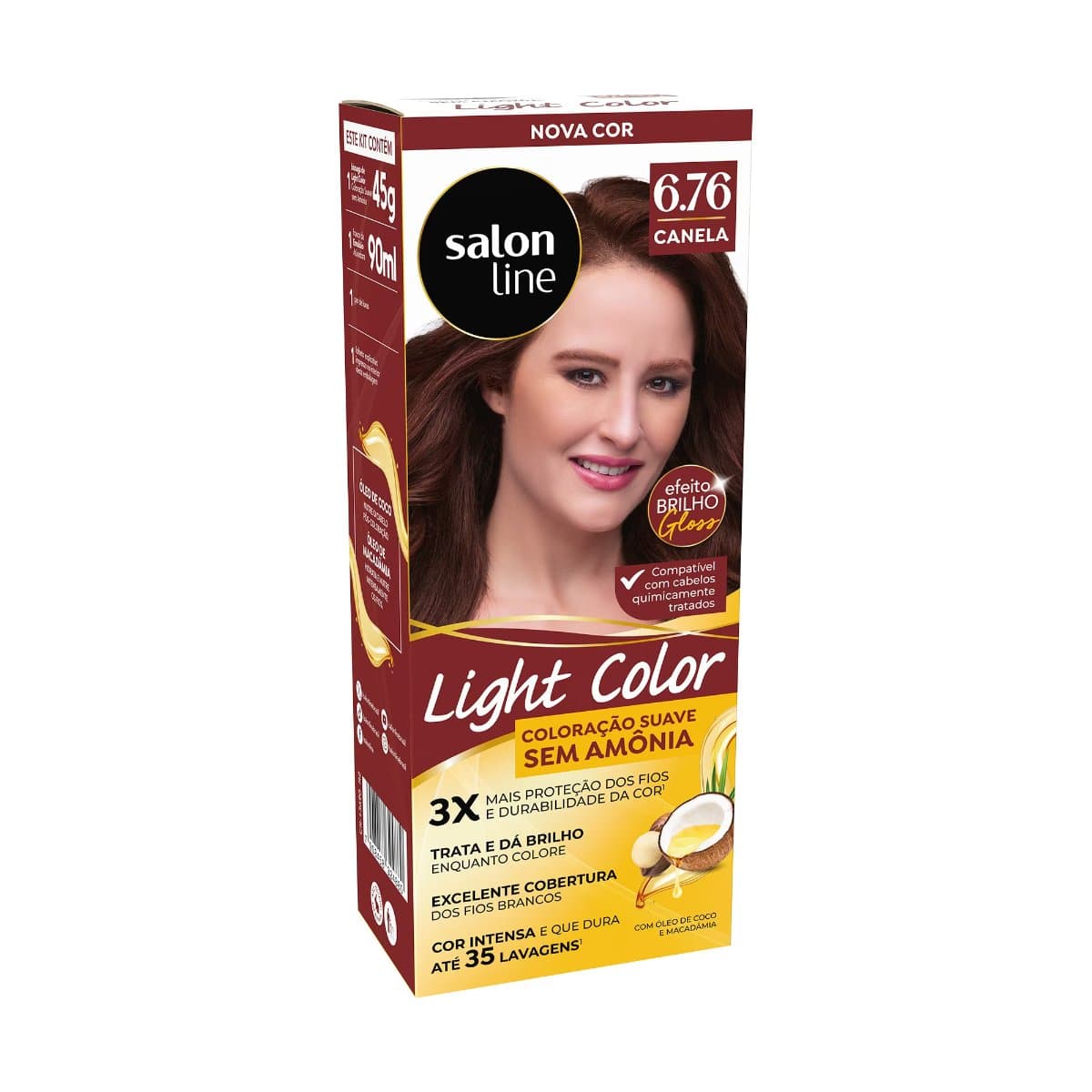 Coloração suave Light Color 6.76 Canela