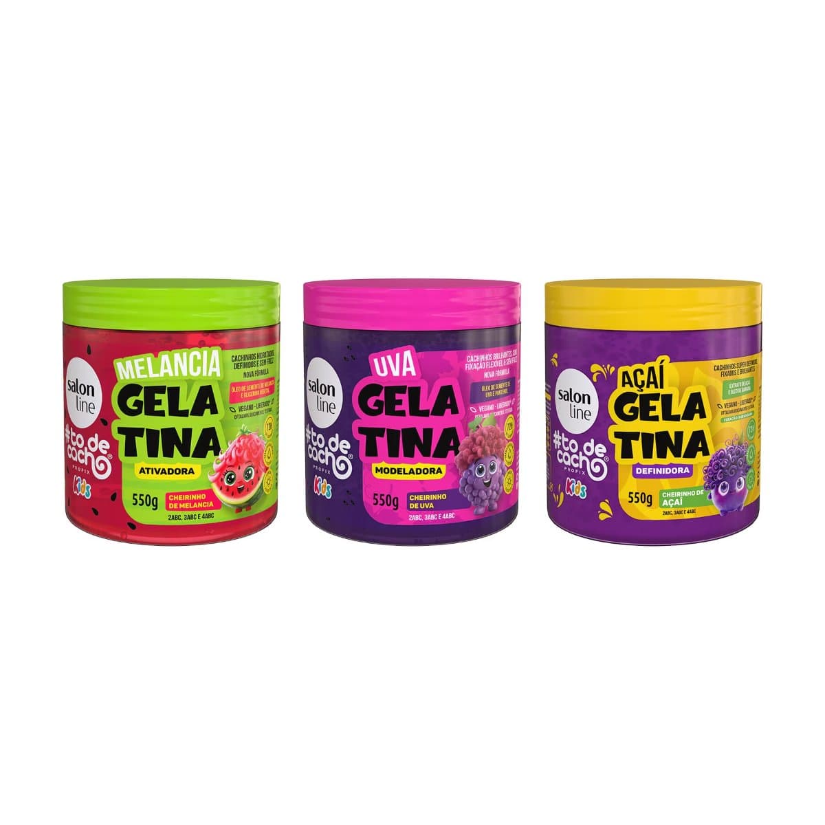Combo com 3 Gelatinas #todecacho Kids