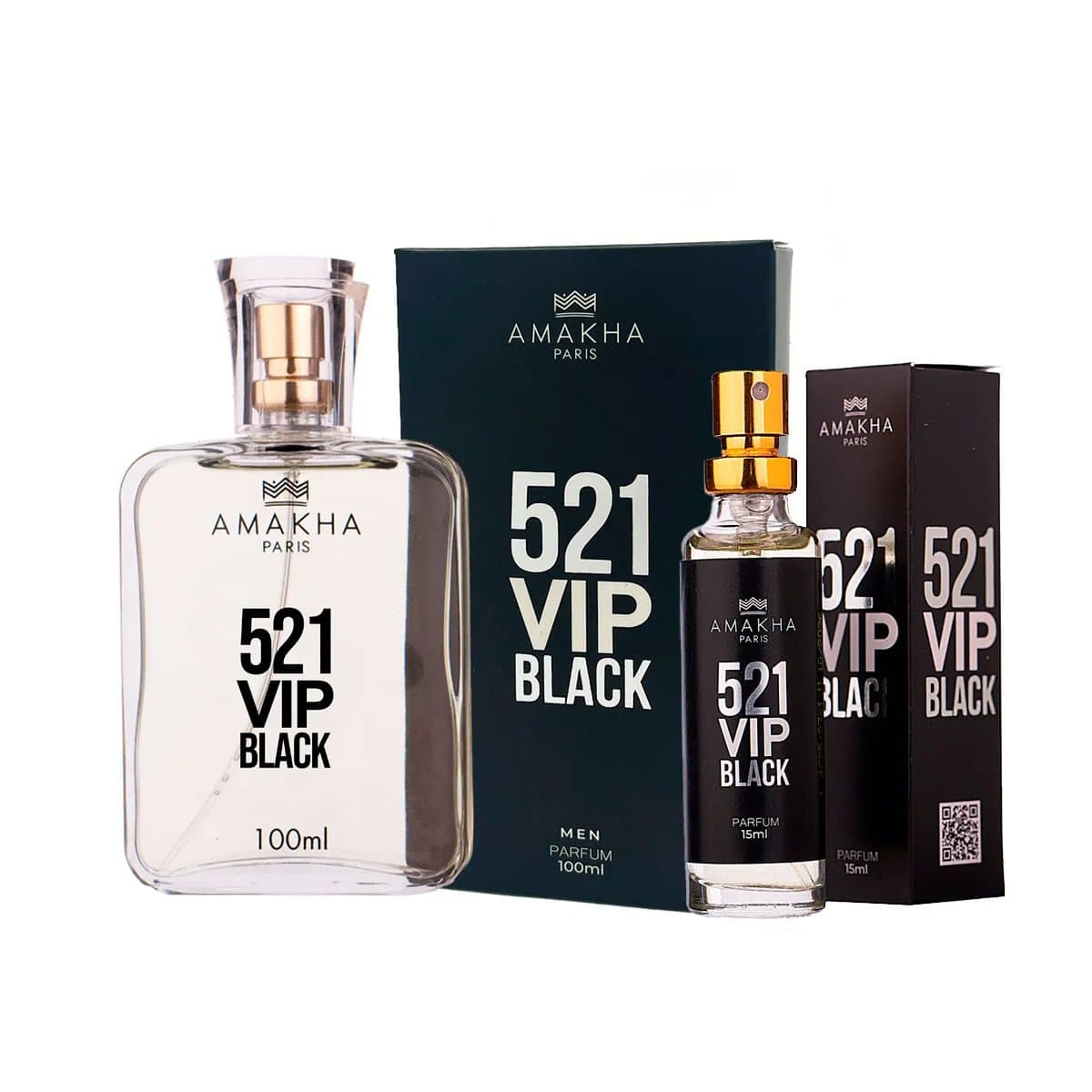 Kit Perfumado 521 Vip Black - Insp. por 212 Vip Black