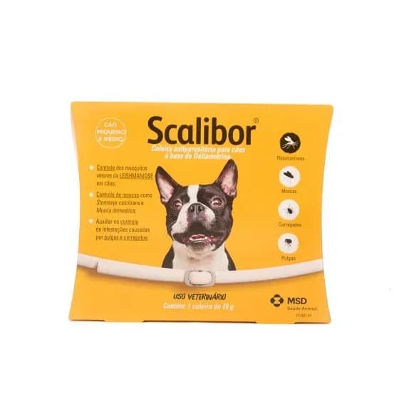 Coleira Antiparasitária Scalibor Cães Pequenos e Médios 48 cm