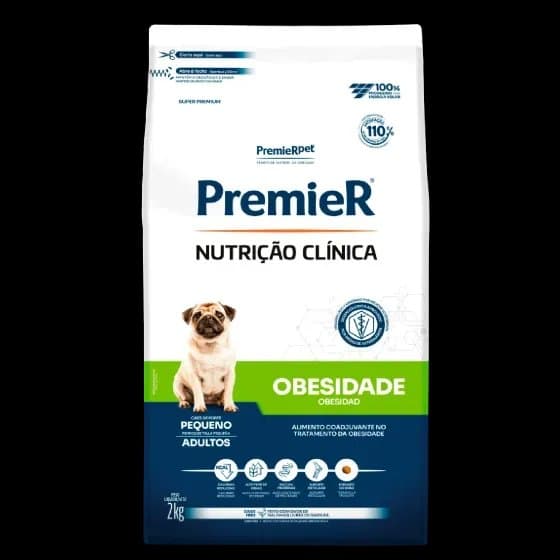 Ração Premier Nutrição Clínica Obesidade Cães Adultos Pequeno Porte 2 kg