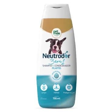 Shampoo e Condicionador 3 em 1 para Filhotes Neutrodor Petmais 700 ml
