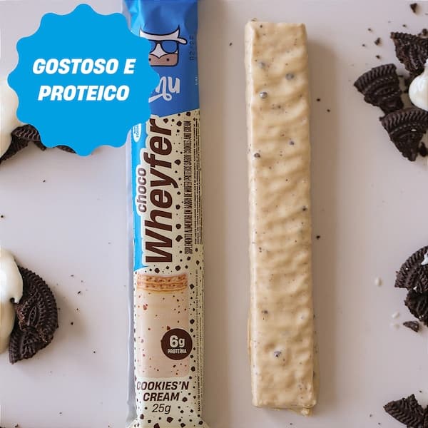 Barra de Proteina +MU Choco Wheyfer Sabor Cookies - Unidade