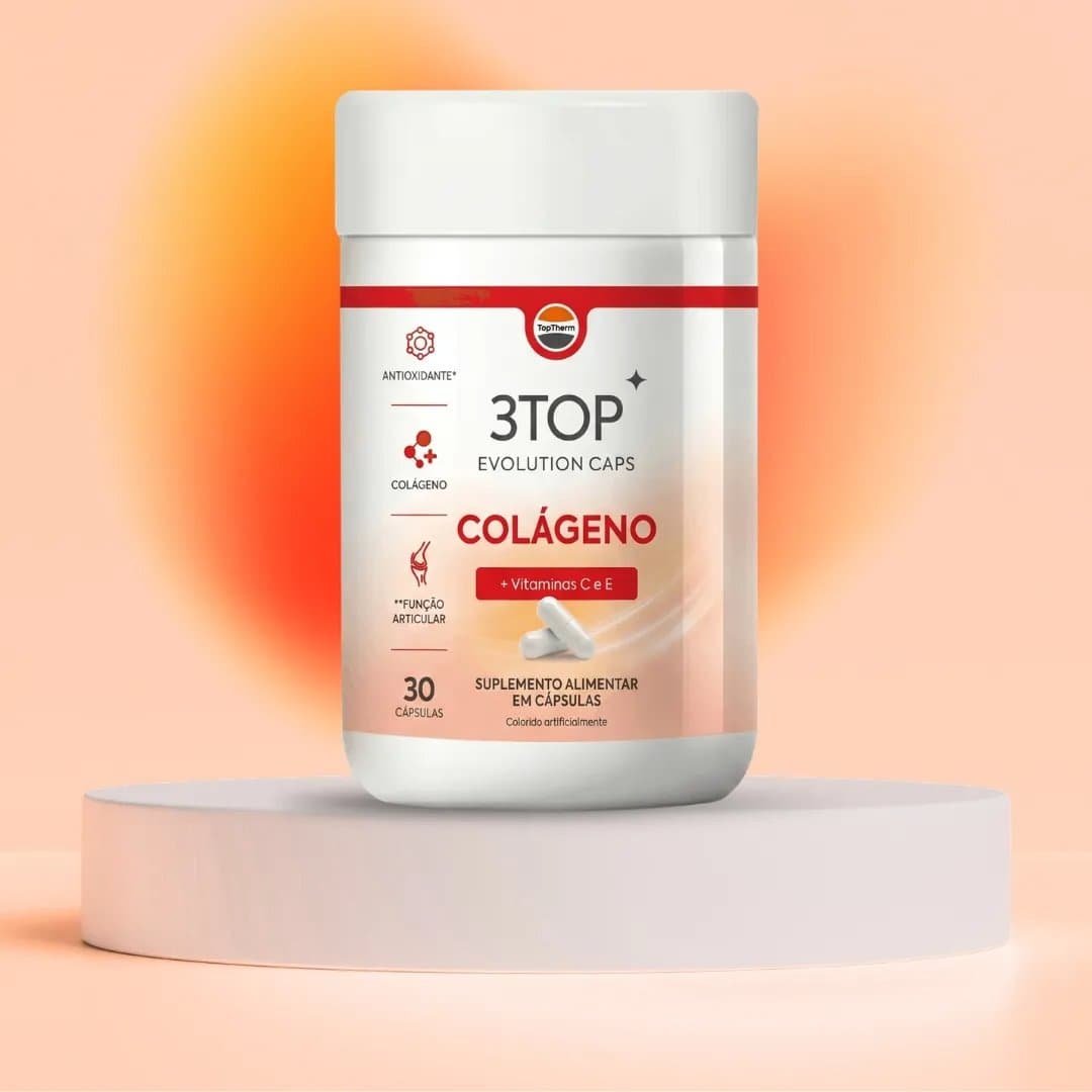3TOP Evolution: Colágeno Tipo II com Vitaminas C e E para Articulações | 1 Frasco