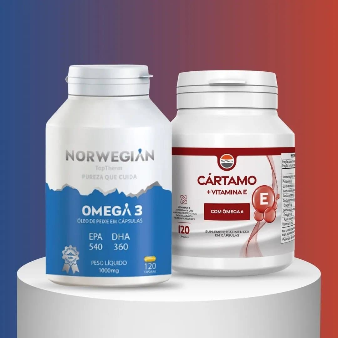 Kit Equilíbrio & Bem-Estar | Ômega 3 + Cártamo com Vitamina E