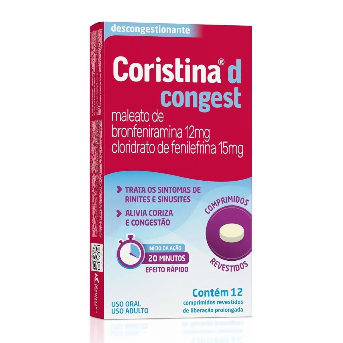 Bronfeniramina e Fenilefrina 12 Comprimidos