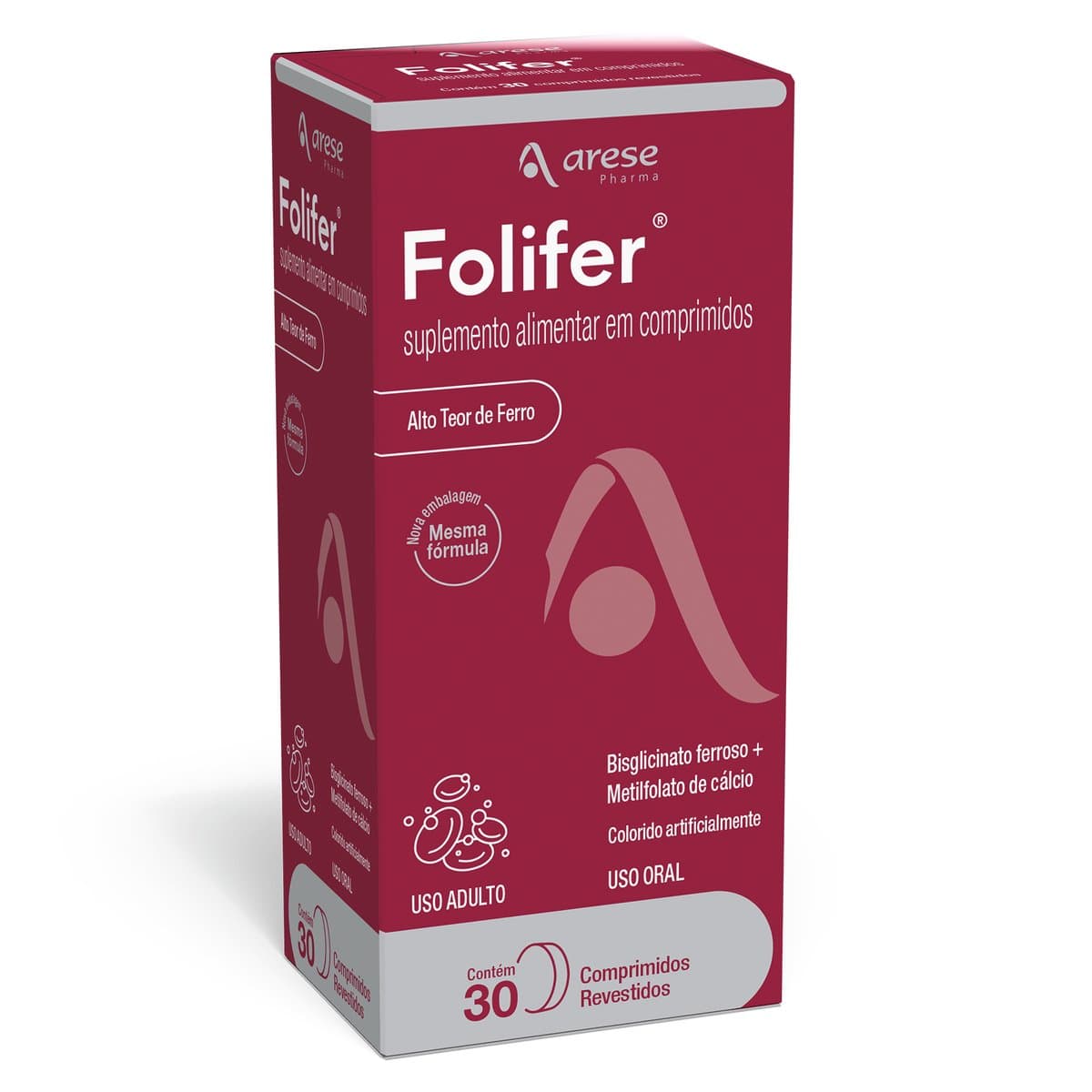 Folifer 150mg + 5mg 30 Comprimidos Revestidos