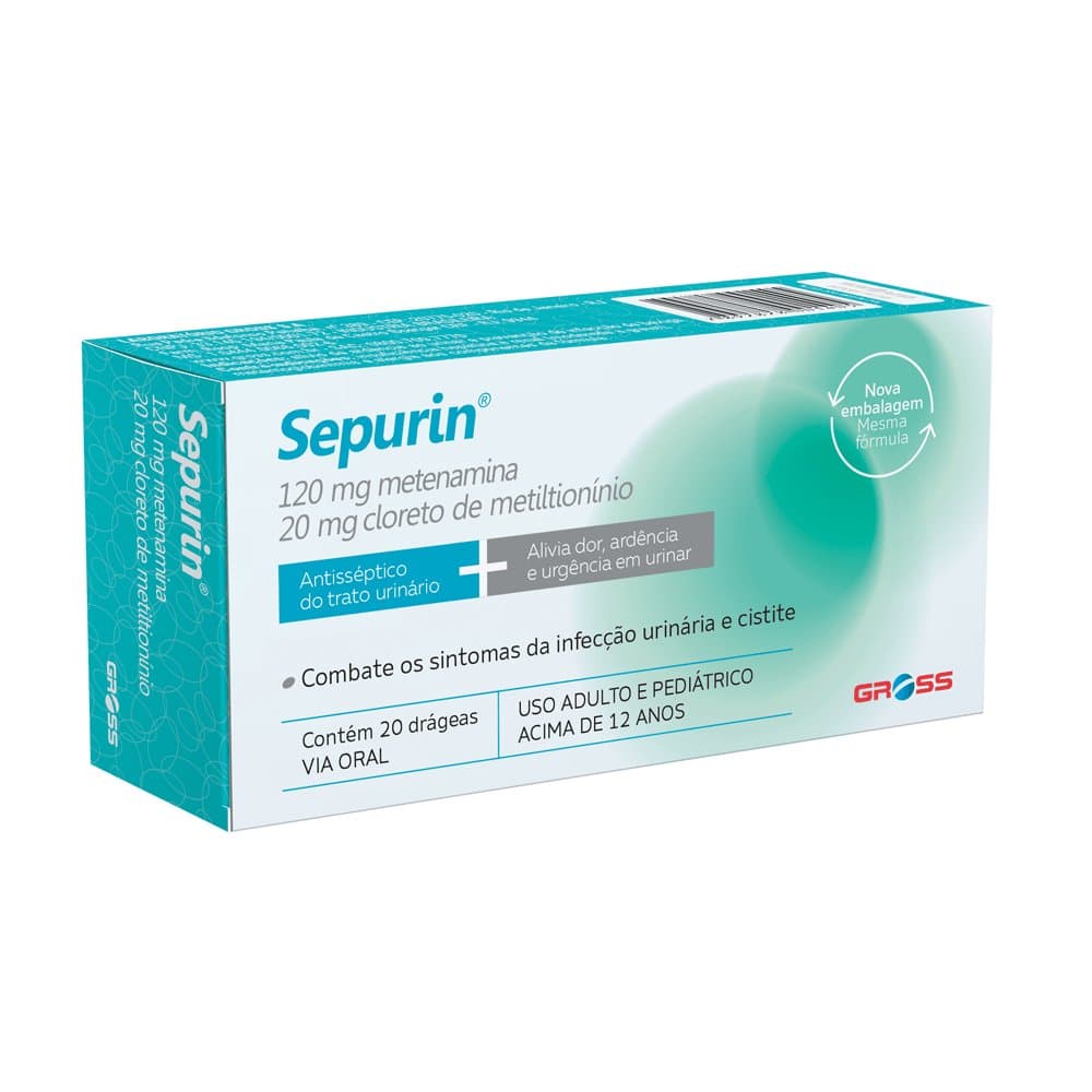 Sepurin 120mg + 20mg 20 Drágeas