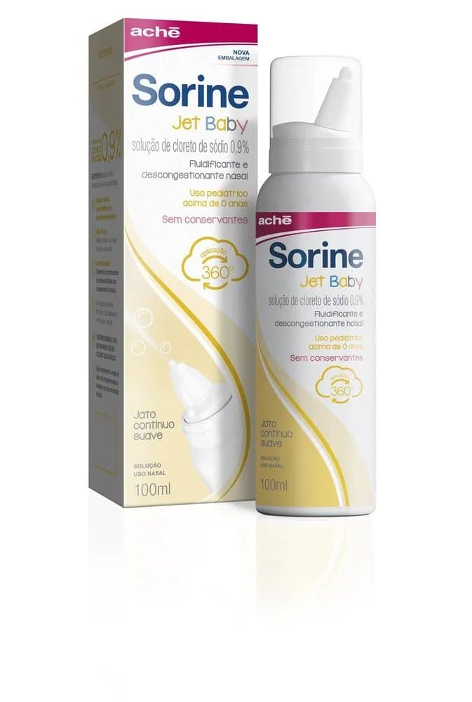 Sorine Jet Baby 0,9% Solução Nasal Spray 100ml