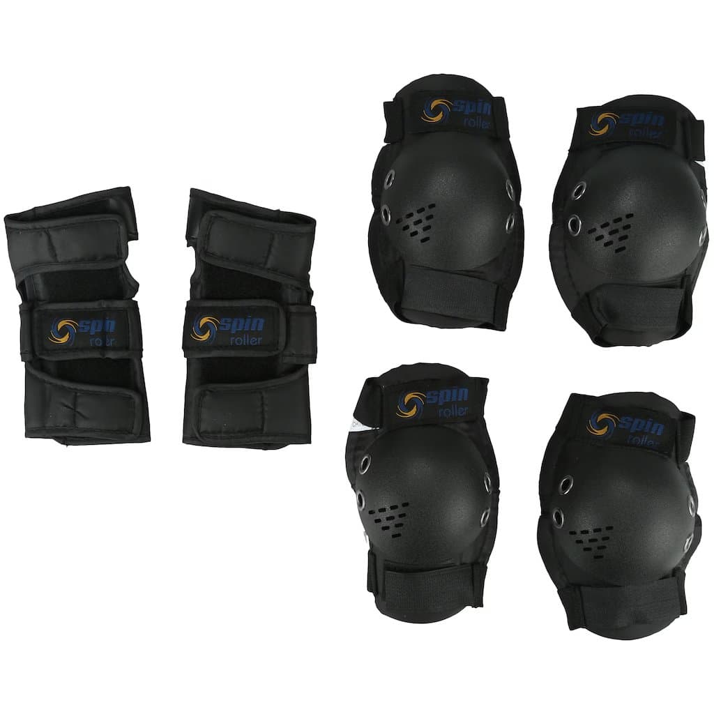 Kit de Proteção Infantil Spin Roller 1 Par de Joelheiras Cotoveleiras Munhequeiras