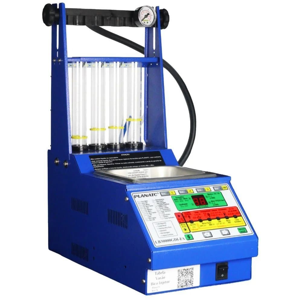 Máquina para Teste e Limpeza de Bicos Padrão/GDI Injeção Direta com Acessórios GDI e Cuba 1L PLANATC-LB30000GDI-FA