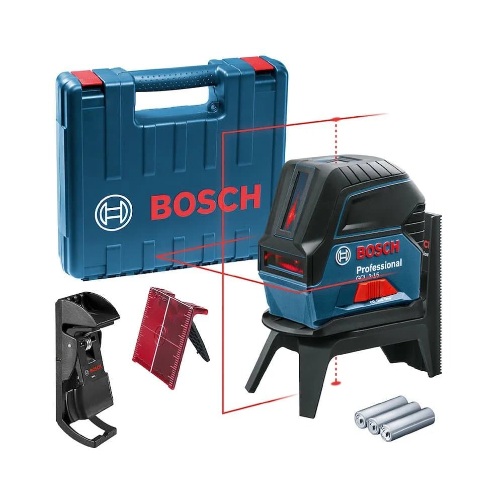 Nível Laser de Linhas GCL 2-15 Profissional com Gancho e Maleta BOSCH-0601066E02-000
