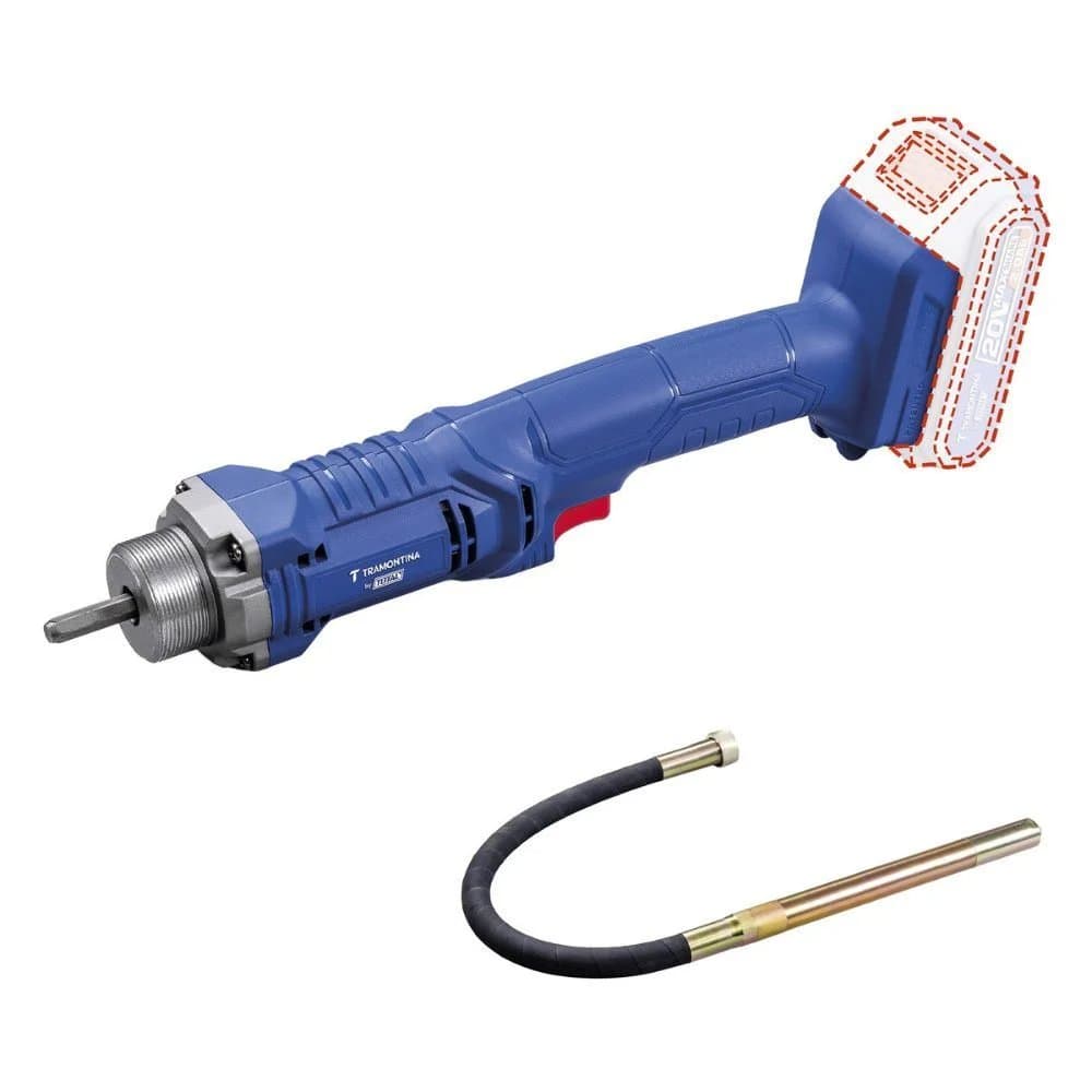 Vibrador de Concreto 20V 2300 RPM com Mangote sem Bateria e Carregador TRAMONTINA-42316001