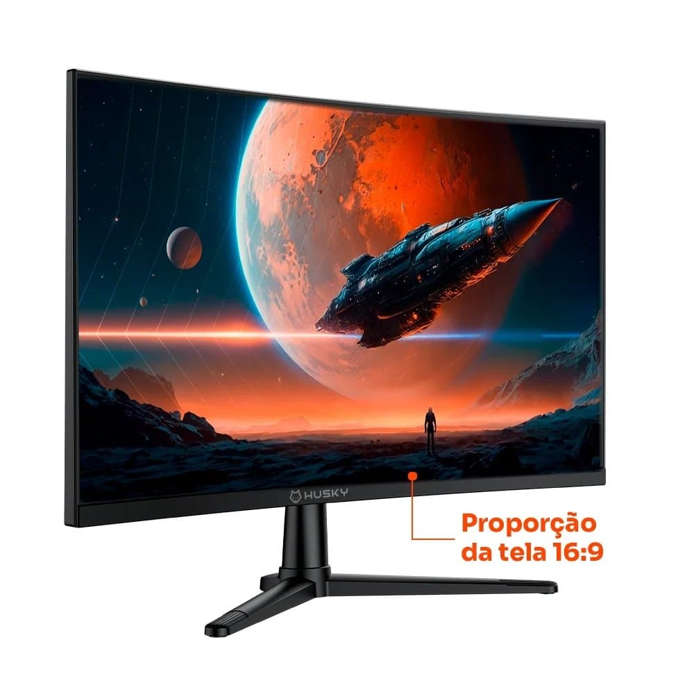 Monitor Gamer Curvo Husky Boreal 27", FHD, 260Hz, 1ms, Adaptive Sync, VA, DisplayPort e HDMI, HDR - HMG00627PT