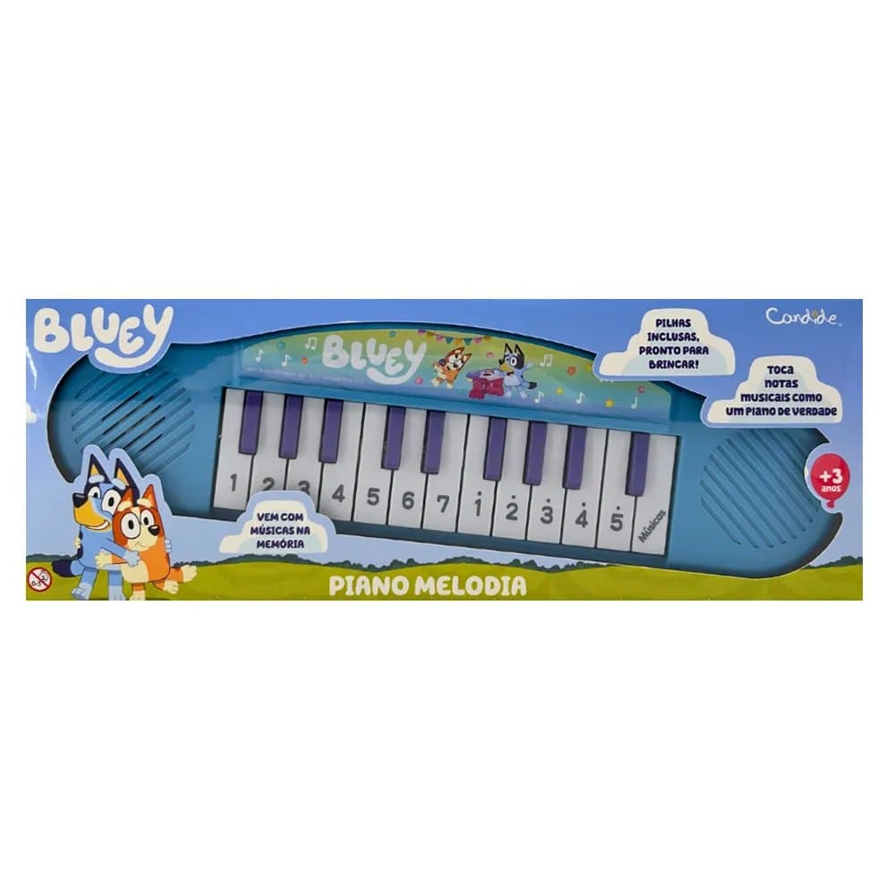 Kit Instrumento Musical Bluey Guitarra + Piano