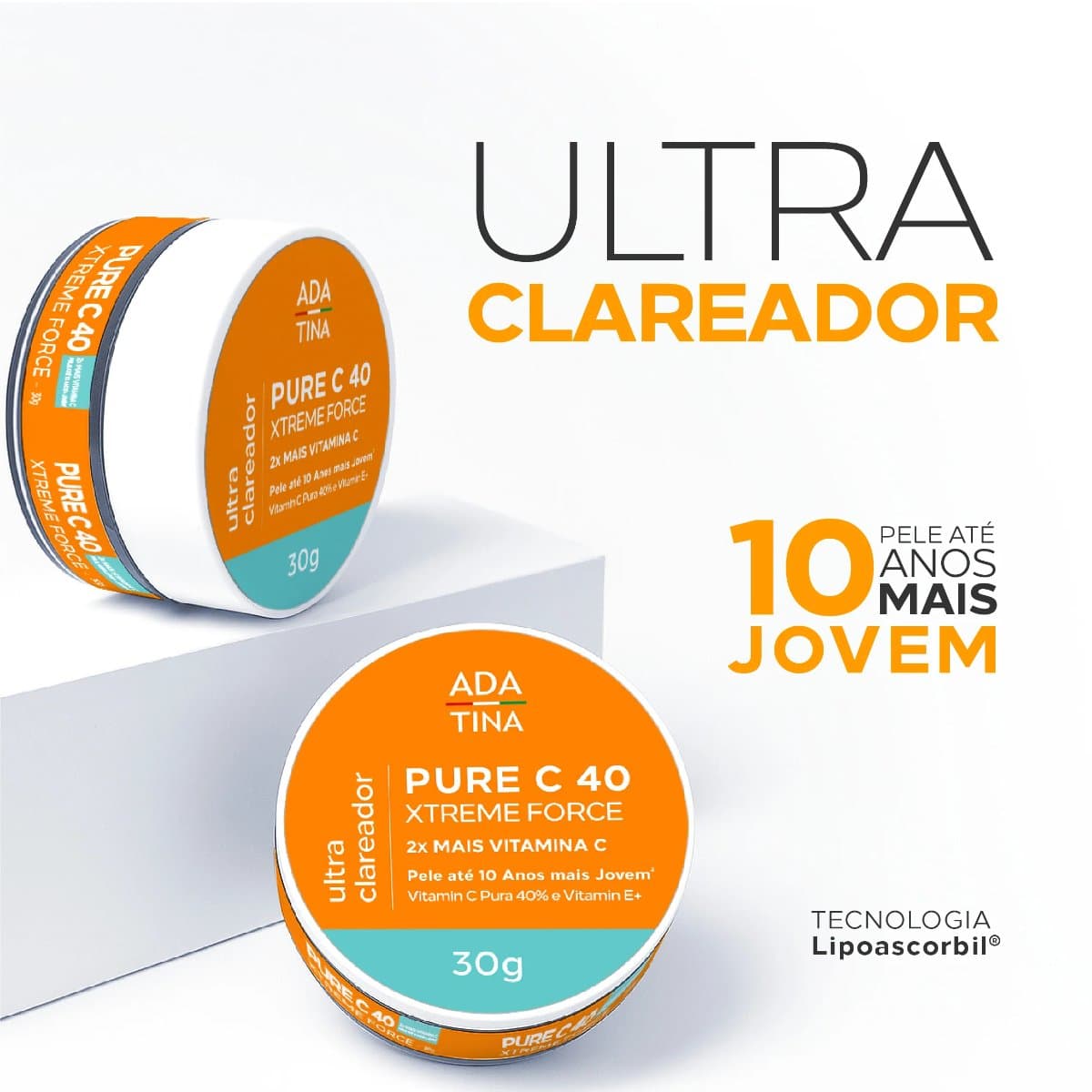 Creme Clareador Anti-Idade com 40% de Vitamina C Pura – Pure C 40 Xtreme Force 30g