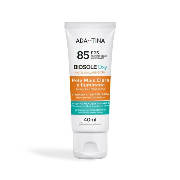 Protetor Solar Facial 12HS Clareador 15 Tipos de Manchas – Biosole Oxy FPS 85 40ml