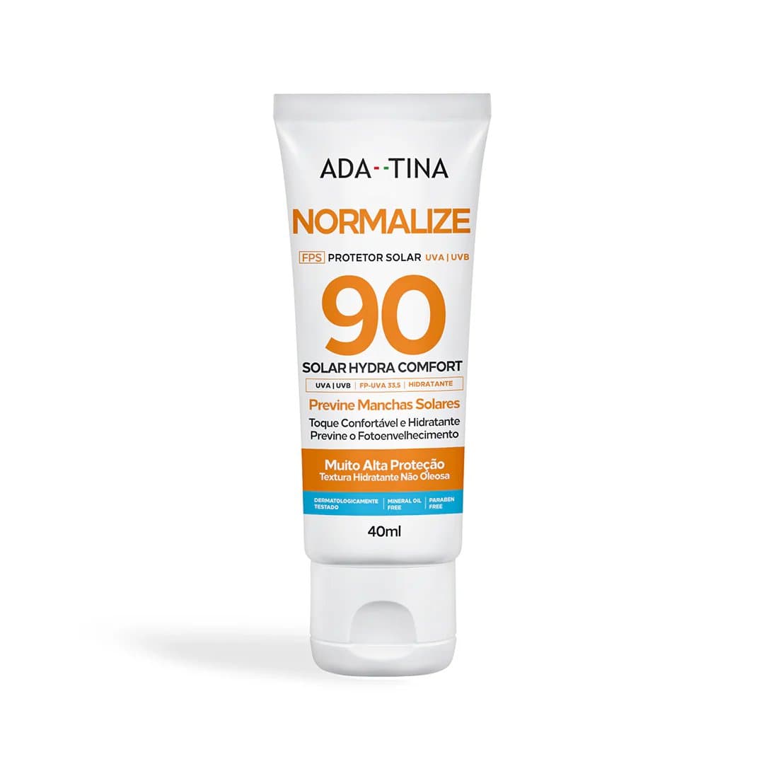Protetor Solar Facial 12HS Melasma Defense UVA-1 Ultra Longo – Normalize Solar Hydra Comfort FPS 90 40ml