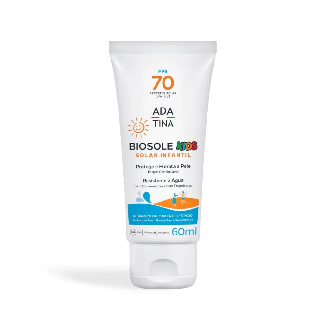 Protetor Solar Facial Hipoalergênico para Peles Delicadas – Biosole FPS 70 60ml