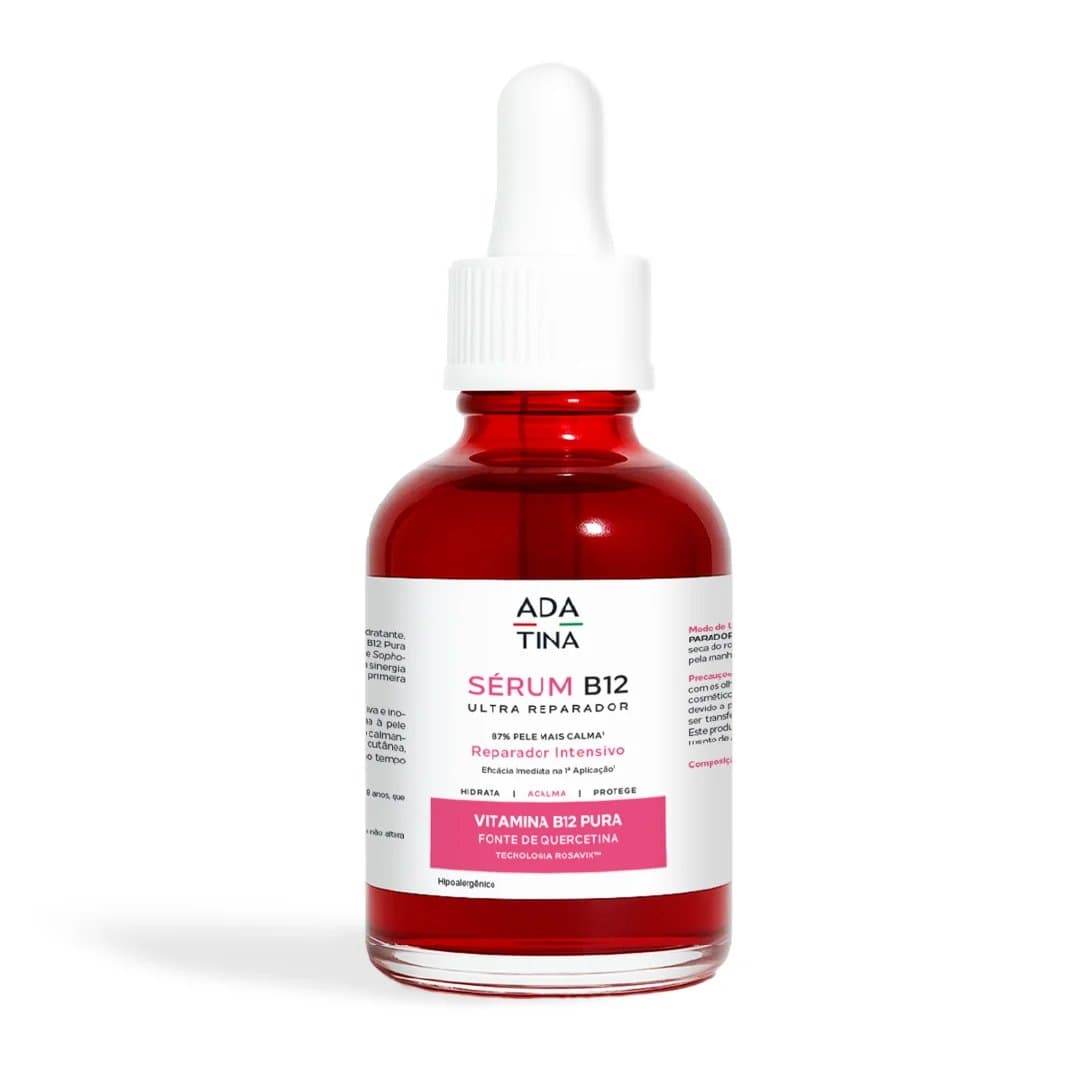 Sérum Hidratante que Acalma Protege e Clareia - Sérum B12 Ultra Reparador 30ml