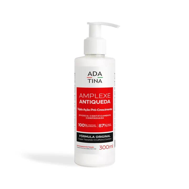 Shampoo Antiqueda Pró-Crescimento com Copper Tripeptide-1 GHK-Cu, Cafeína e Carnitina – Amplexe Shampoo Antiqueda 300ml