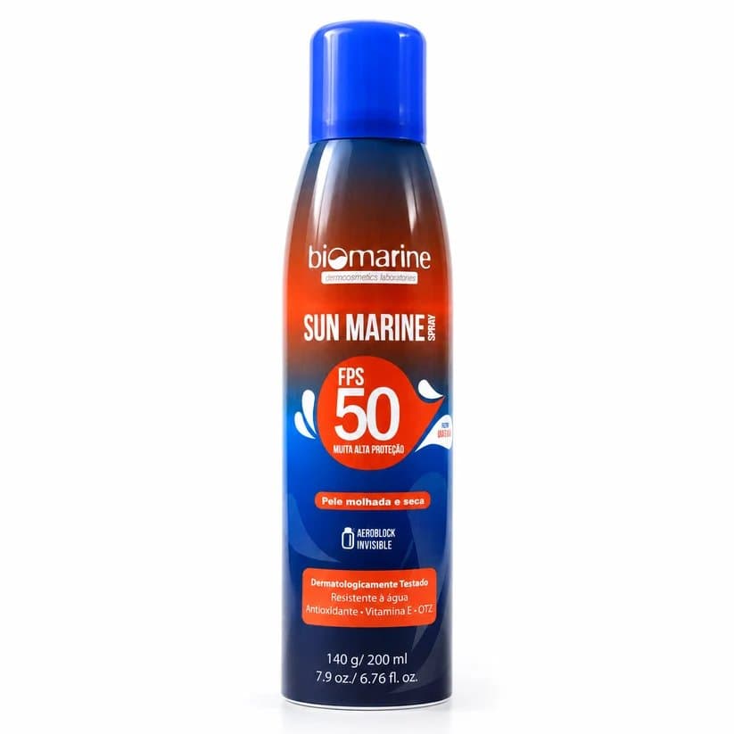 Protetor Solar Aerosol Sun Marine FPS 50 140ml